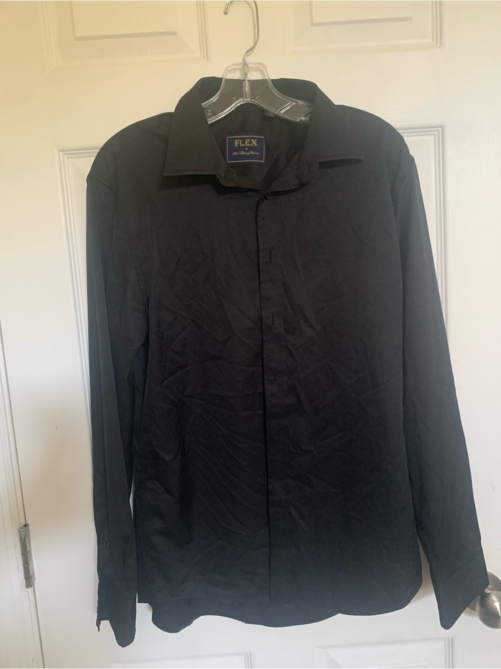 Flex Men's Luxury Collection long-sleeve dress shirt in black